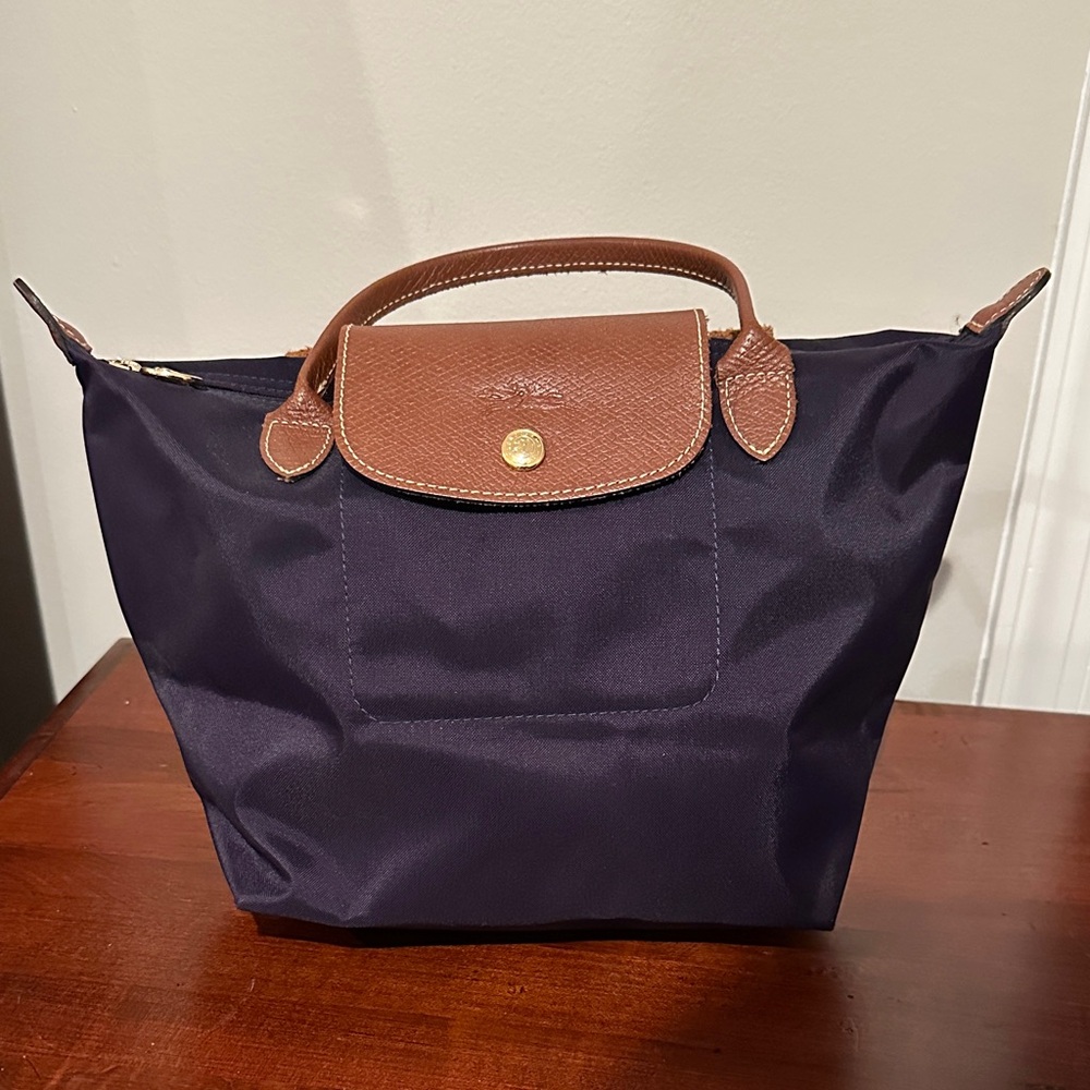 Longchamp LePliage Eggplant Brown Mini Bag